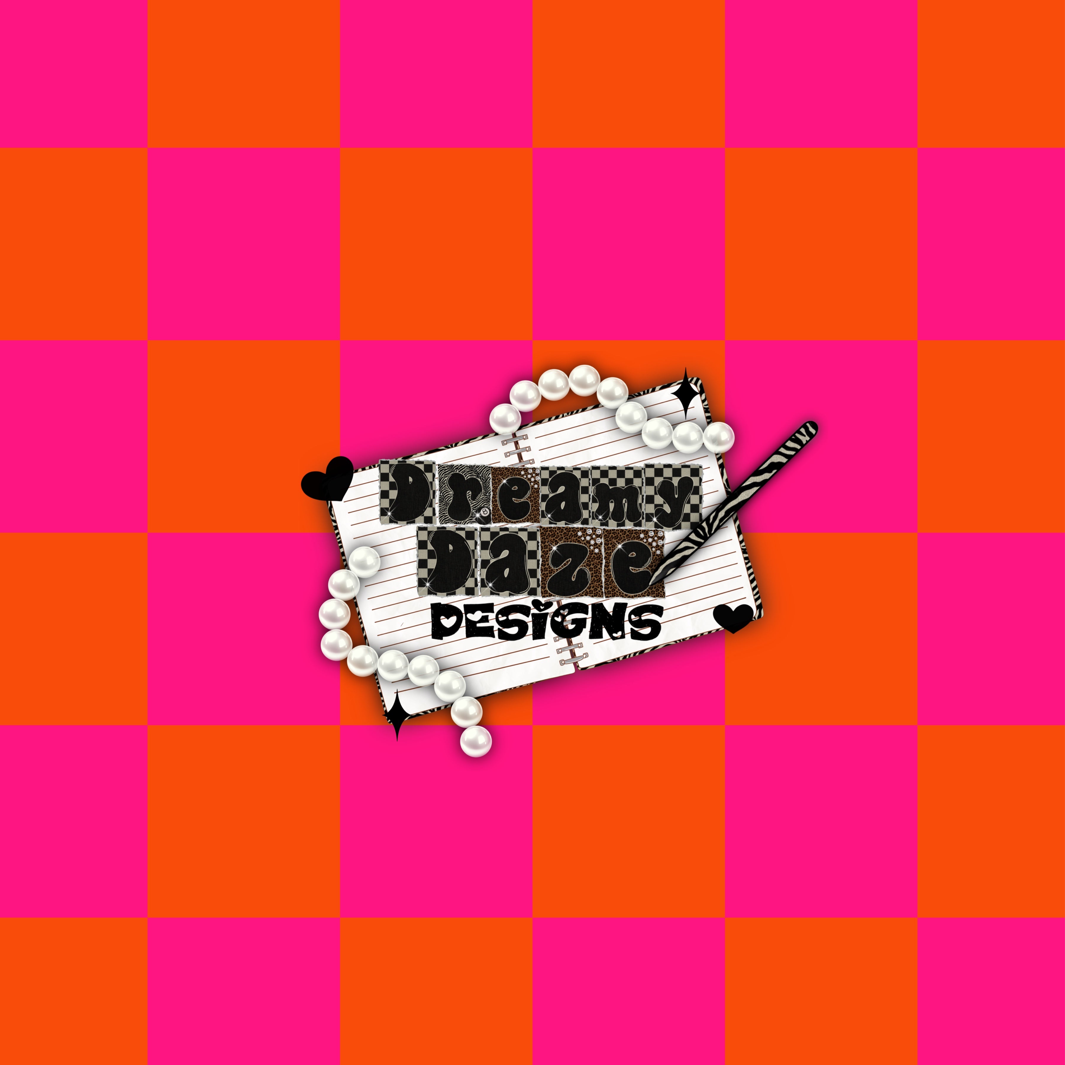 Orange/Pink Checkered